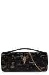 Kurt Geiger London Long Bond Fabric Top Handle Bag In Burgundy