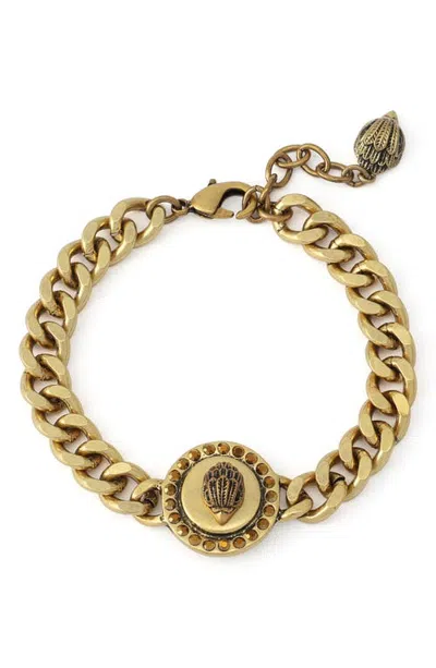 Kurt Geiger London Mansion Eagle Chain Flex Bracelet In Gold
