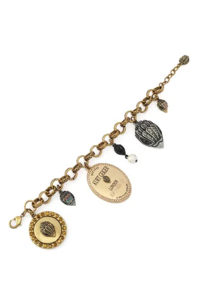 Kurt Geiger London Mansion Mix Eagle Charm Bracelet In Gold