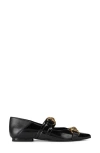 Kurt Geiger London Mansion Pointed Toe Mary Jane Flat In Black