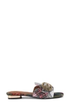 Kurt Geiger Womens  London Mayfair Rhinestone-embellished Woven Sandals In Ivory Multi