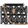 Kurt Geiger London Medium Kensington Crystal Embellished Shoulder Bag In Gray