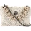 Kurt Geiger London Medium Kensington Flower Lace Convertible Shoulder Bag In Open White