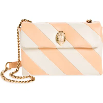 Kurt Geiger London Medium Kensington Leather Convertible Crossbody Bag In Peach