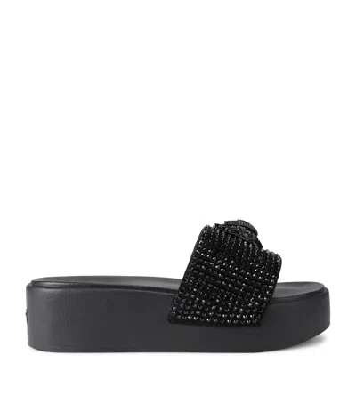 Kurt Geiger London Meena Eagle Platform Slides In Black