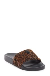 Kurt Geiger Meena Quilted-design Animal-print Sandals In Brown