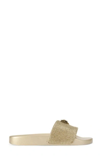 Kurt Geiger London Meena Eagle Slide Sandal In Gold