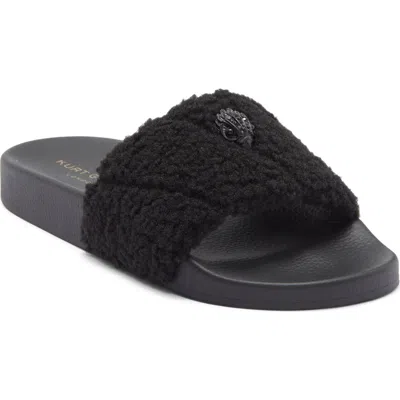 Kurt Geiger London Meena Faux Shearling Slide Sandal In Multi