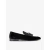 Kurt Geiger London Mens Black Henry Tassel-embellished Slip-on Suede Loafers In Black