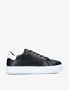 KURT GEIGER KURT GEIGER LONDON MEN'S BLACK LANEY PLATFORM LEATHER TRAINERS,42319044