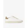 KURT GEIGER LENNON LOGO-EMBOSSED LEATHER LOW-TOP TRAINERS