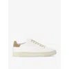 Kurt Geiger London Mens Taupe Comb Lennon Logo-embossed Leather Low-top Trainers