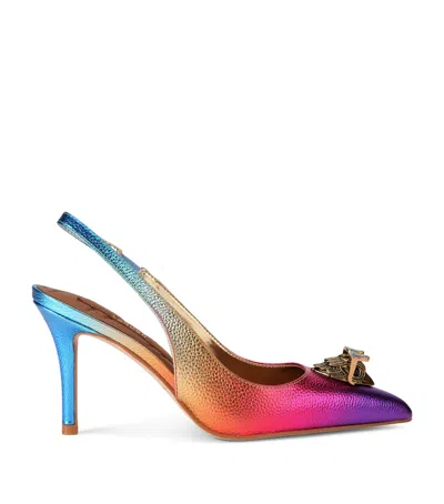 Kurt Geiger London Metallic Leather Belgravia Slingback Heels 85