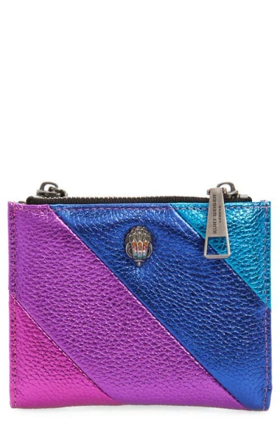 Kurt Geiger London Metallic Rainbow Mini Leather Clutch In Multi