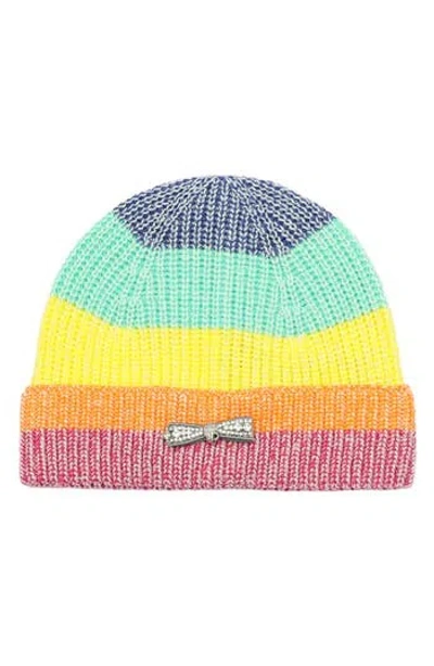 Kurt Geiger London 2-pack Micro Bow Cuff Beanie In Rainbow