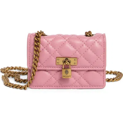 Kurt Geiger London Micro Brixton Quilted Crossbody Bag In Pink