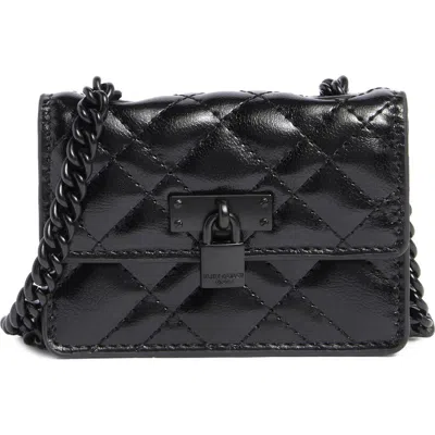 Kurt Geiger London Micro Brixton Quilted Shoulder Bag In Black