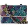 Kurt Geiger London Micro Kensington Faux Leather Crossbody Bag In Charcoal Multi