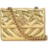 Kurt Geiger London Micro Kensington Crossbody Bag In Gold