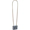 Kurt Geiger London Micro Kensington Faux Leather Crossbody Bag In Navy