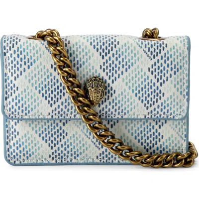Kurt Geiger London Micro Kensington Faux Leather Crossbody Bag In Open White