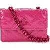 Kurt Geiger London Micro Kensington Faux Leather Crossbody Bag In Pink