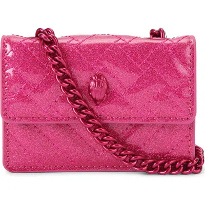 Kurt Geiger London Micro Kensington Faux Leather Crossbody Bag In Pink