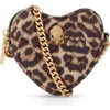 Kurt Geiger London Micro Kensington Heart Quilted Leather Crossbody Bag In Open Brown