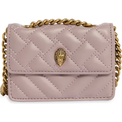 Kurt Geiger London Micro Kensington Quilted Crossbody Bag In Purple