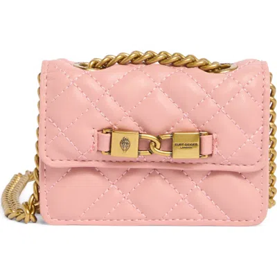 Kurt Geiger London Micro Kingsley Quilted Leather Crossbody Bag In Light/ Pastel Pink