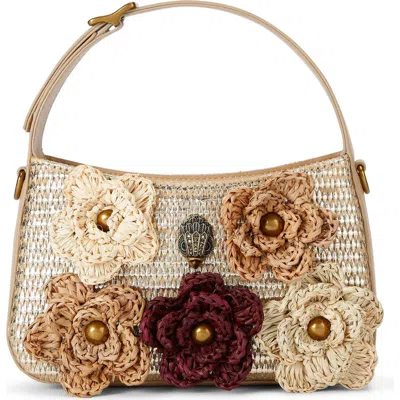 Kurt Geiger London Mini Bond Floral Shoulder Bag In Open Beige