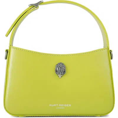 Kurt Geiger London Mini Bond Leather Top Handle Bag In Green
