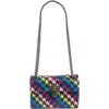 Kurt Geiger London Mini Brixton Crystal Shoulder Bag In Purple Multi