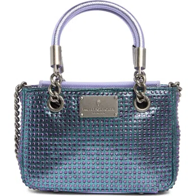 Kurt Geiger London Mini Brixton Fabric Handbag In Blue