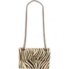 Kurt Geiger London Mini Brixton Genuine Calf Hair Crossbody Bag In White