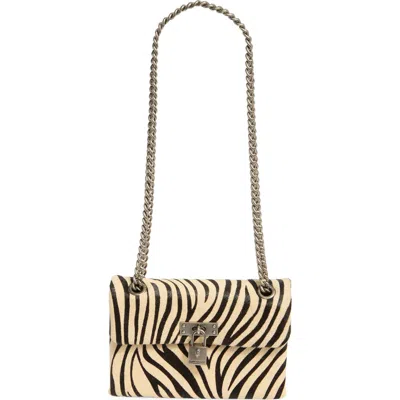 Kurt Geiger London Mini Brixton Genuine Calf Hair Crossbody Bag In White