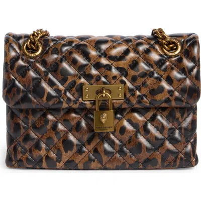 Kurt Geiger London Mini Brixton Leather Crossbody Bag In Brown