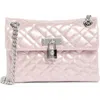 Kurt Geiger London Mini Brixton Lock Leather Bag In Light/pastel Pink