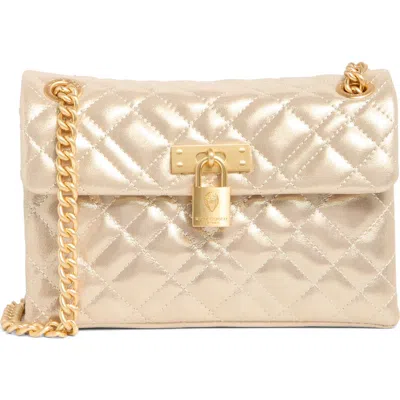 Kurt Geiger London Mini Brixton Lock Leather Bag In Natural