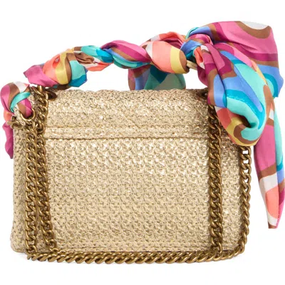 Kurt Geiger London Mini Brixton Scarf Shoulder Bag In Gold