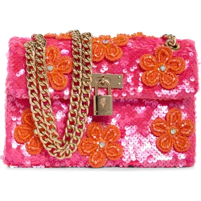 Kurt Geiger London Mini Brixton Sequin Crossbody Bag In Pink