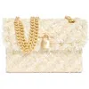 Kurt Geiger London Mini Brixton Tweed Bag In Natural