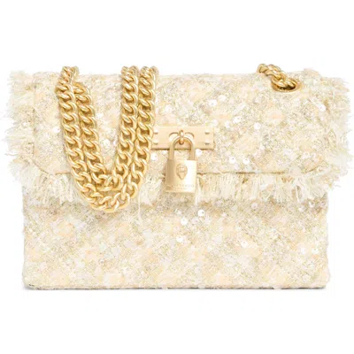 Kurt Geiger London Mini Brixton Tweed Bag In Natural