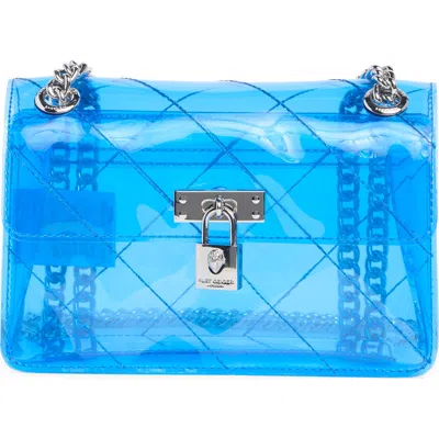 Kurt Geiger London Mini Brixton Vinyl Crossbody Bag In Blue