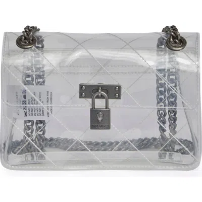 Kurt Geiger London Mini Brixton Vinyl Crossbody Bag In Silver