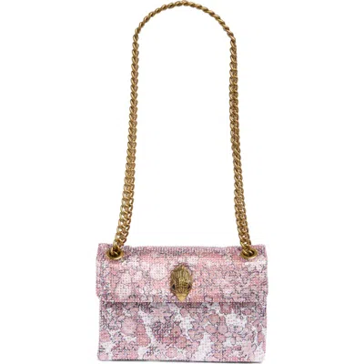 Kurt Geiger London Mini Fabric Kensington Crystal Crossbody Bag In Open Pink