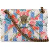 Kurt Geiger London Mini Kensington Crystal Embellished Fabric Crossbody Bag In Open White