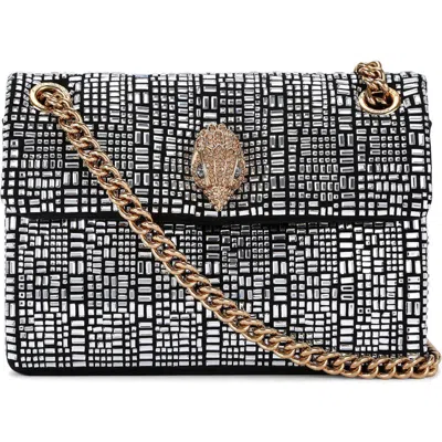 Kurt Geiger London Mini Kensington Crystals Convertible Crossbody Bag In Charcoal