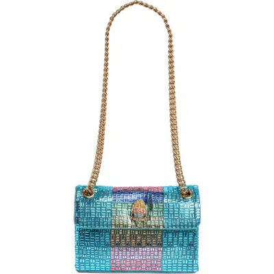Kurt Geiger London Mini Kensington Crystals Convertible Shoulder Bag In Turquoise/aqua