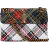 Kurt Geiger London Mini Kensington Embellished Crossbody Bag In White Plaid Multi